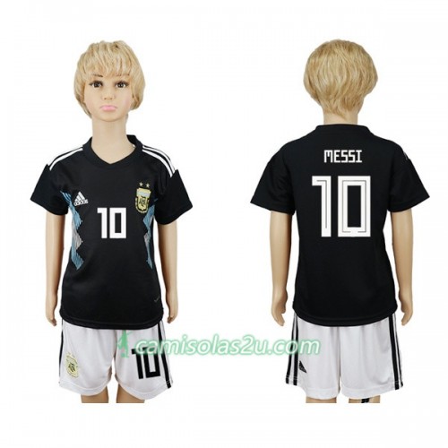 Camisolas de Futebol Argentina Messi 10 Criança Equipamento Alternativa Copa do Mundo 2018 Manga Curta Camisolas de Futebol Argentina Messi 10 Criança Equipamento Alternativa Copa do Mundo 2018 Manga Curta